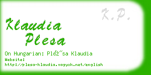 klaudia plesa business card